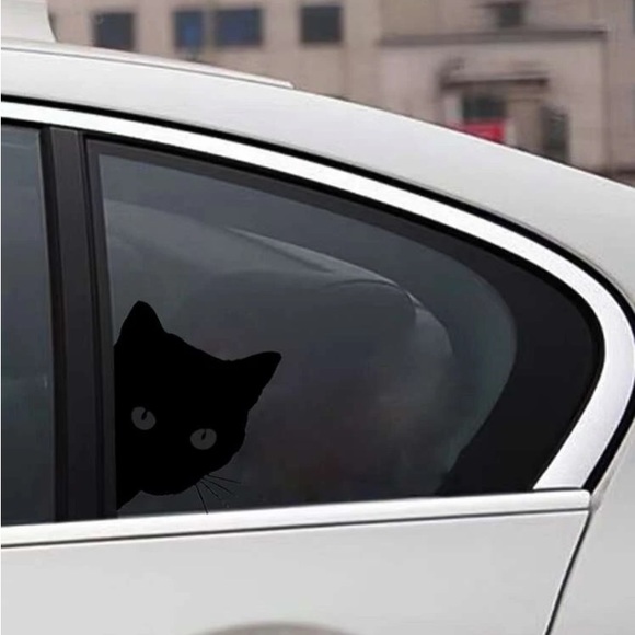 Peeking Cat Head Car Decal Accessory - Picture 4 of 5
